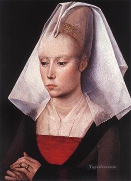 ロジャー・ファン・デル・ウェイデン Painting - 女性の肖像 オランダの画家 ロジャー・ファン・デル・ウェイデン